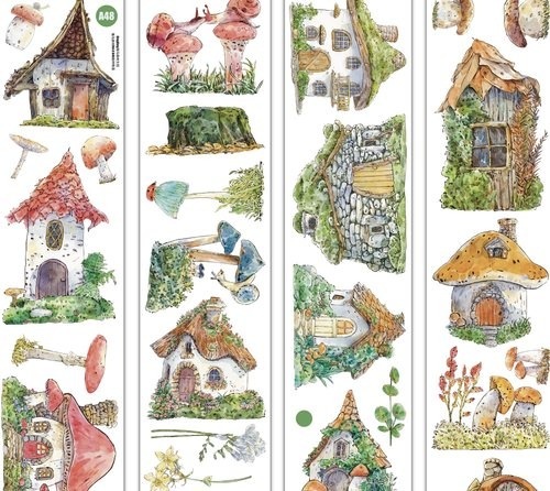 [丁丁DingDing] A48 森林物語 ダイカットマットPETテープ(剥離紙付き)