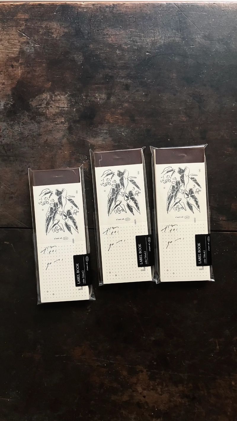 [羊君somesortof.fern] 小手球/天使海棠/著色本/K100 コラージュ ラベルブック(各50枚) 全4種類　