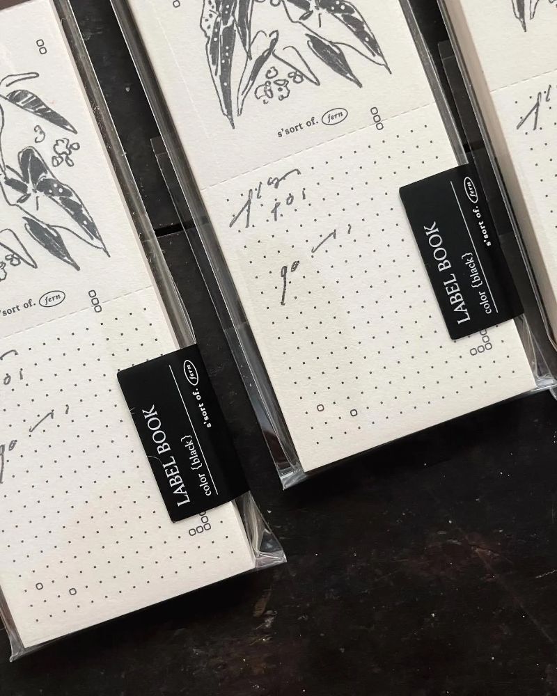 [羊君somesortof.fern] 小手球/天使海棠/著色本/K100 コラージュ ラベルブック(各50枚) 全4種類　