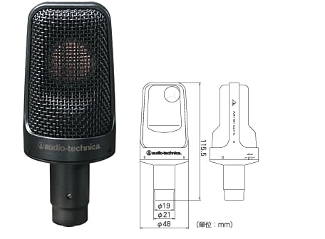 audio-technica AE3000 バックエレクトレット・コンデンサー型