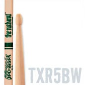 Pro-Mark TXR5BW �ɥ�ॹ�ƥ��å� Raw Hickory Wood Tip �ץ��ޡ���