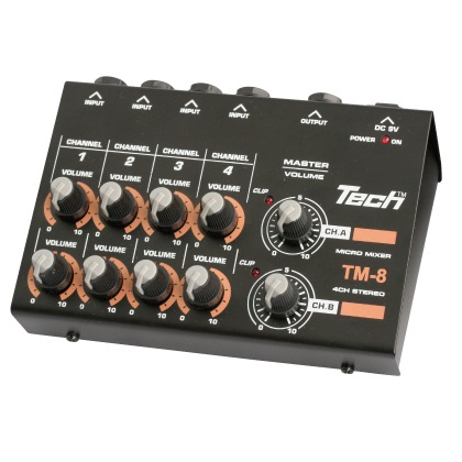 TECH/8ch マイクロ・ミキサー TM-8 | Recording/PA/DJ,ミキサー