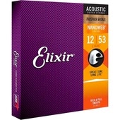 Elixir 16052 ACOUSTIC NANO WEB Phosphor Bronze Light 12-53 アコースティックギター弦〈エリクサー〉|Elixir|アコースティックギター弦