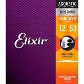 Elixir 11052 ACOUSTIC NANOWEB Light 12-53 アコースティックギター弦〈エリクサー〉|Elixir|アコースティックギター弦