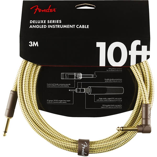 Fender Deluxe Tweed Cable 10ft（約3m）Straight/Angle ケーブル