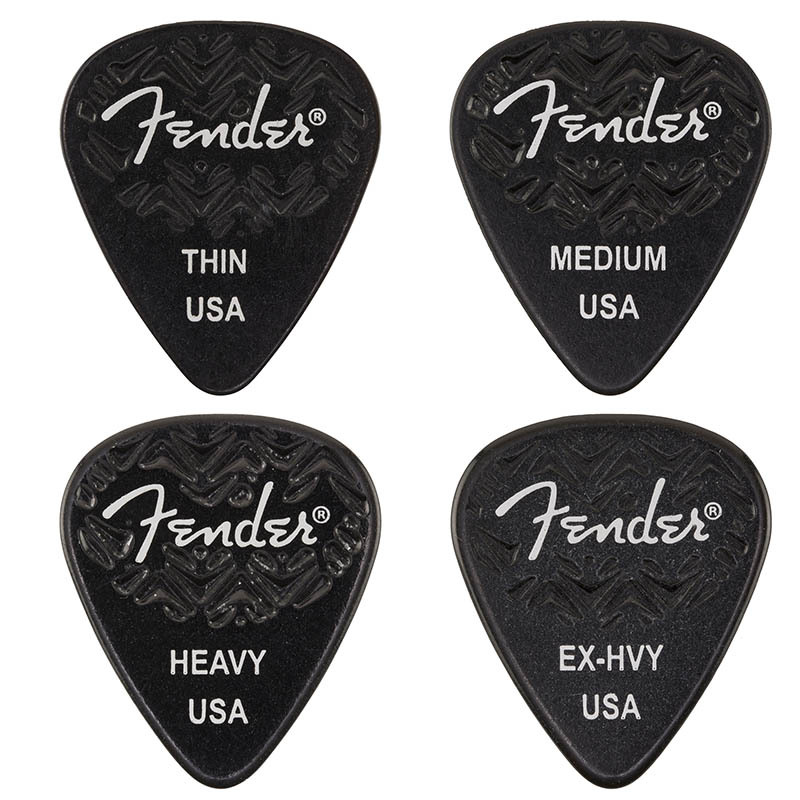 Fender/ピック 351 Shape Wavelength Celluloid Picks Black 6枚パック