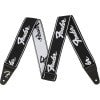 Fender WeighLess Running Logo Strap Black and White ȥå