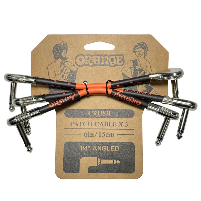 ORANGE CA038 CRUSH Patch Cable×3 6inch/15cm Angled 楽器用パッチ