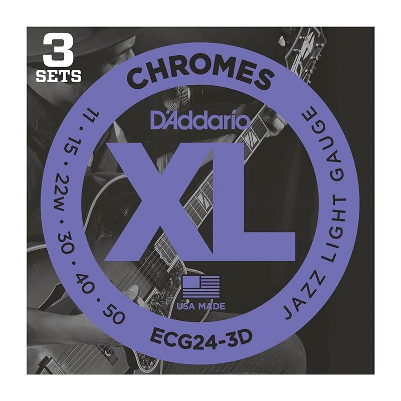 Daddario ECG24-3D �ե�åȥ復��ɸ� XL Chromes Flat Wound 3���åȥѥå��ҥ����ꥪ��