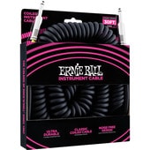 ERNIE BALL 6044 30' COILED STRAIGHT / STRAIGHT INSTRUMENT CABLE - BLACK ギターケーブル 【アーニーボール】|その他|シールド・ケ