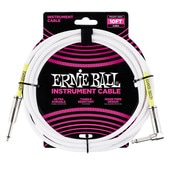 ERNIE BALL 6049 10' STRAIGHT / ANGLE INSTRUMENT CABLE - WHITE ギターケーブル 【アーニーボール】|その他|シールド・ケーブル