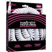 ERNIE BALL 6045 30' COILED STRAIGHT / ANGLE INSTRUMENT CABLE - WHITE ギターケーブル 【アーニーボール】|その他|シールド・ケーブル