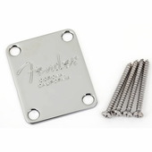 Fender 4-Bolt American Series Bass Neck Plate with Fender Corona Stamp (Chrome)�ͥå��ץ졼�ȡڥե��������