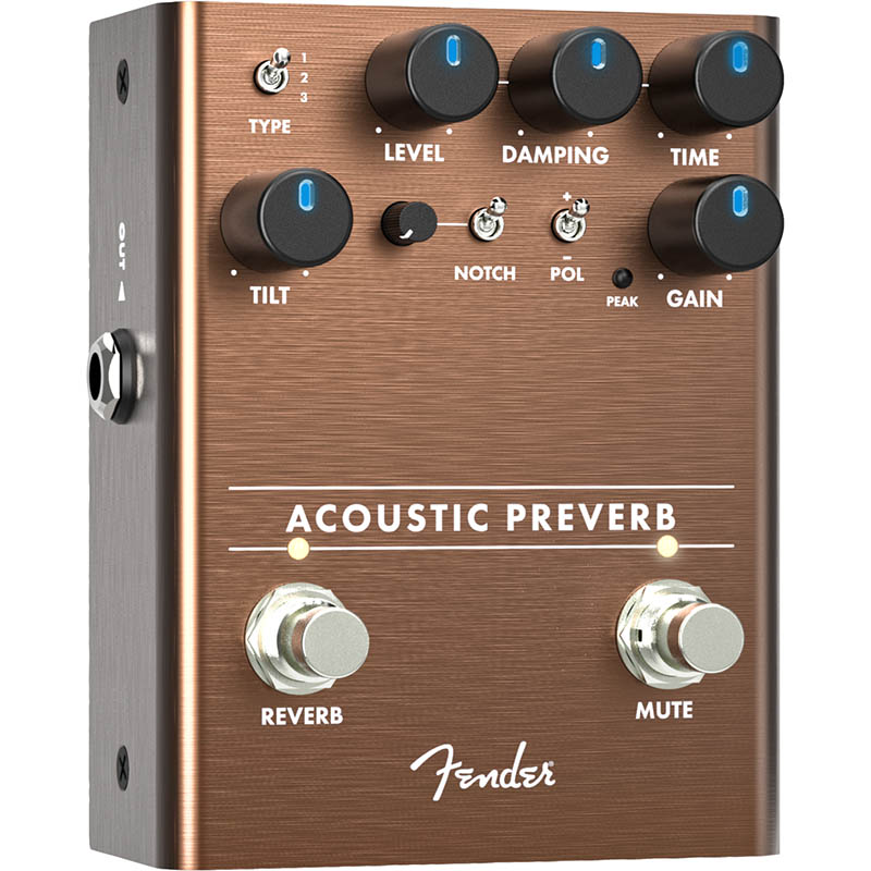 フェンダー　acoustic preverb エフェクター Fender ACOUSTIC PREVERB アコギ プリアンプ リバーブ