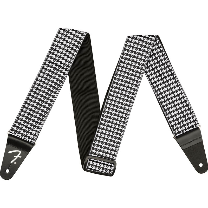 Fender Houndstooth Strap, White ギターストラップ【フェンダー