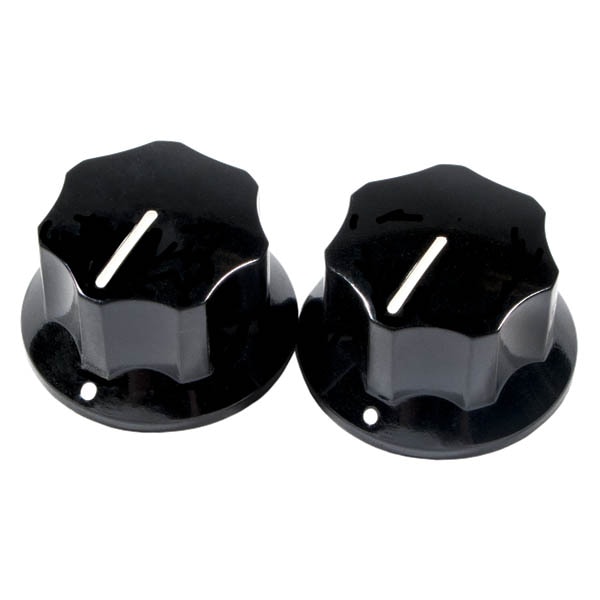 Fender Pure Vintage 1965 Jaguar Skirted Knobs (2) Black�ڥե��������