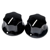 Fender Pure Vintage 1965 Jaguar Skirted Knobs (2) Black【フェンダー】|ノブ|パーツ（ポット類・プリアンプ他）