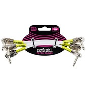 ERNIE BALL 6052 6  FLAT ANGLE / FLAT ANGLE PATCH CABLE 3-PACK - WHITE パッチケーブル 【アーニーボール】|その他|シールド・ケーブ