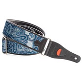 RightOn! STRAPS PAISLEY VELVET-60 BLUE ギター/ベース用ストラップ〈ライトオン！ストラップス〉|その他・ストラップ|ストラップ