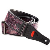 RightOn! STRAPS PAISLEY VELVET-60 BURGUNDY ギター/ベース用ストラップ〈ライトオン！ストラップス〉|その他・ストラップ|ストラップ