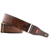 RightOn! STRAPS ALLIGATOR Brown ギター/ベース用ストラップ〈ライトオン！ストラップス〉|その他・ストラップ|ストラップ