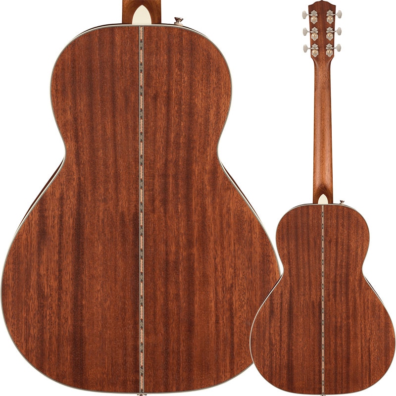 Fender PS-220E Parlor, All Mahogany, Ovangkol Fingerboard, Aged