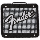 Fender Amp Logo Patch, Black and Chrome �ѥå��ҥե��������