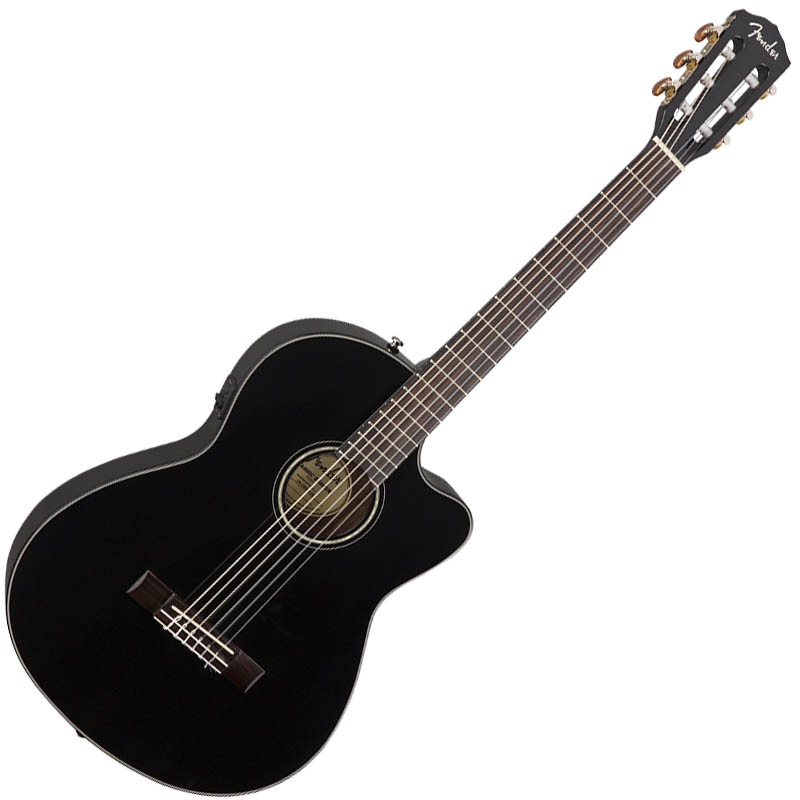 Fender エレガットCN-140SCE ハードケース付き Fender CN-140SCE Nylon Thinline Black エレガット ハード