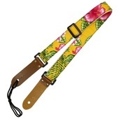 ARIA SPS-2200UKE/HA3 YL(Yellow) ハイビスカス柄ウクレレストラップ〈アリア〉|ARIA|ストラップ