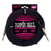 ERNIE BALL 6397 25 BRAIDED STRAIGHT / STRAIGHT INSTRUMENT CABLE - PURPLE BLACK ケーブル〈アーニーボール〉|その他|シール
