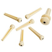 Planet Waves PWPS12 Ivory with Ebony Dot ABS樹脂ブリッジピン＆エンドピンセット〈プラネットウェーブス〉|パーツ(ペグ・ブリッチ・ナット他)