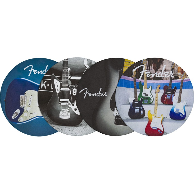 Fender Guitars Coasters, 4-Pack, Multi-Color Leather �쥶�������������ڥե�������� 