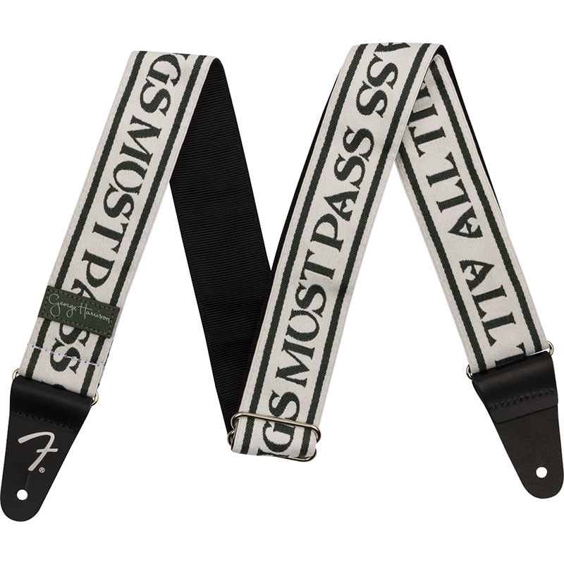 Fender George Harrison All Things Must Pass Logo Strap, White/Black ���硼�����ϥꥹ�� ���������ȥ�åסҥե��������