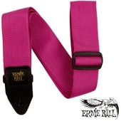 ERNIE BALL #5355 RASPBERRY & BLACK POLYPRO GUITAR STRAP ストラップ〈アーニーボール〉|ERNIE BALL|ストラップ