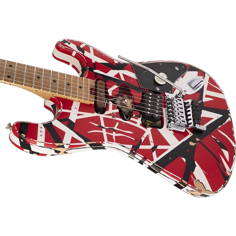 EVH Striped Series Frankenstein Frankie, Maple Fingerboard, Red