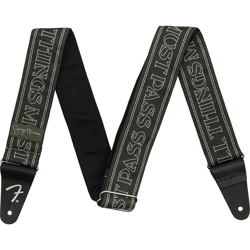 Fender George Harrison All Things Must Pass Logo Strap, Green ���硼�����ϥꥹ�� ���������ȥ�åסҥե��������