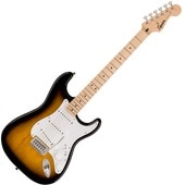 Squier by Fender Squier Sonic Stratocaster, Maple Fingerboard, White Pickguard, 2-Color Sunburst〈スクワ