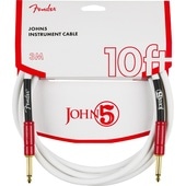 Fender John 5 Instrument Cable, White and Red, 10' ギターケーブル〈フェンダー〉|Fender|シールド・ケーブル