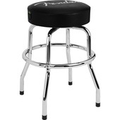  Fender Spaghetti Logo Pick Pouch Barstool, Black/Chrome, 24