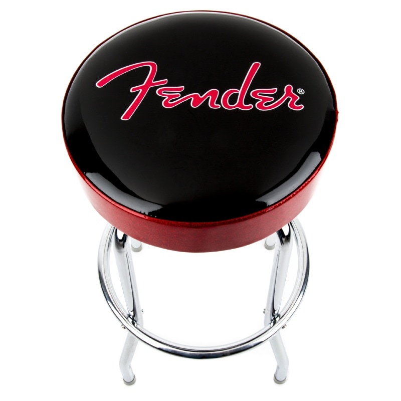 Fender Red Sparkle Logo Barstool, Black/Red Sparkle, 30" �С����ġ���ҥե��������
