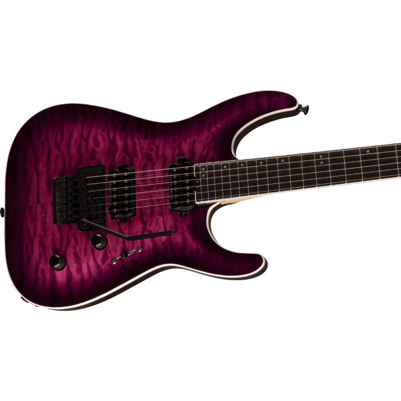 Jackson Pro Plus Series Dinky DKAQ, Ebony Fingerboard, Transparent