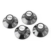 Fender 72 Telecaster Custom Knobs (4), Black〈フェンダー〉|ノブ|パーツ（ポット類・プリアンプ他）