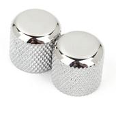 Fender Telecaster/Precision Bass Dome Knobs (Chome) (2)〈フェンダー〉|ノブ|パーツ（ポット類・プリアンプ他）