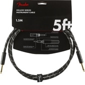 Fender Deluxe Series Instruments Cable, Straight/Straight, 5', Black Tweed〈フェンダー〉|Fender|シールド・ケーブル