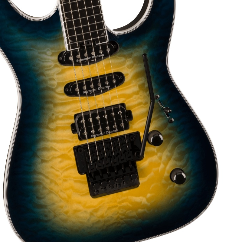 Jackson Pro Plus Series Soloist SLA3Q, Ebony Fingerboard, Amber