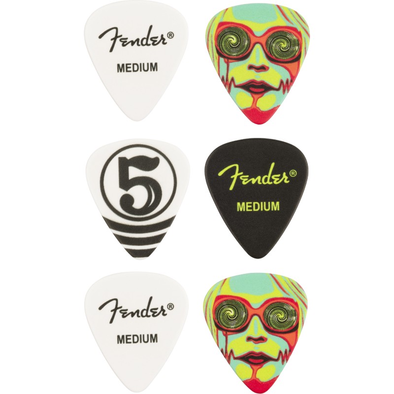 Fender John 5 351 Celluloid Picks (6 pack) �ԥå�  (�ե������)