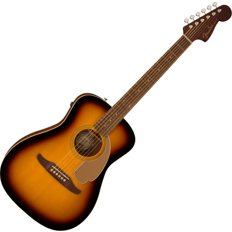 Fender Malibu Player, Walnut Fingerboard, Gold Pickguard, Sunburst