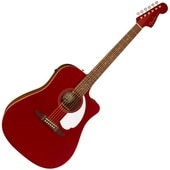 Fender Redondo Player, Walnut Fingerboard, White Pickguard, Candy Apple Red〈フェンダーエレアコ〉|Fender|Acoust