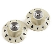 Fender Pure Vintage 1965 Jazzmaster  Witch Hat  Knobs, (2), Vintage White ノブ〈フェンダー〉|ノブ|パーツ（ポット類・プリアン
