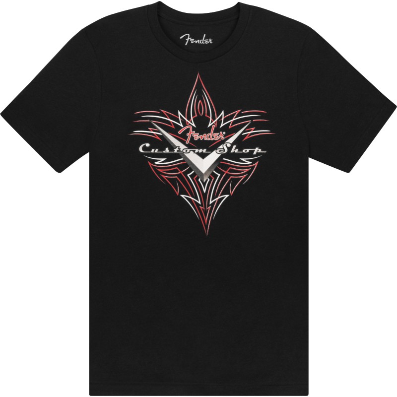 Fender Custom Shop Pinstripe T-Shirt, Black, L������ T����ġҥե�������������ॷ��åס�